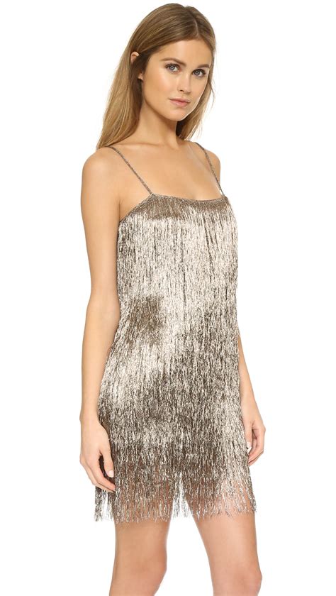 white house black market metallic fringe dress|Shop Shiny Dresses .